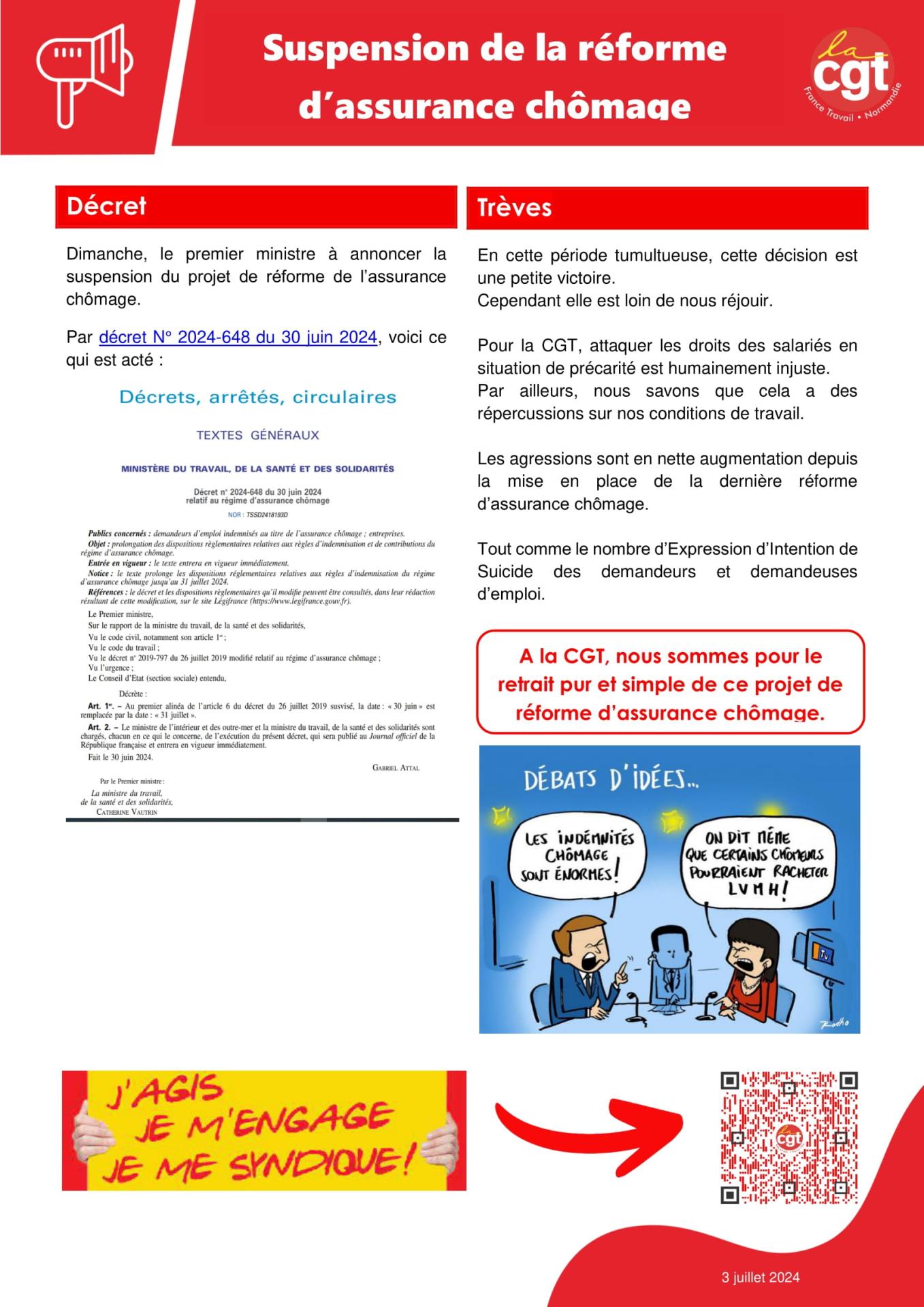 Suspension reforme d assurance chomage 1