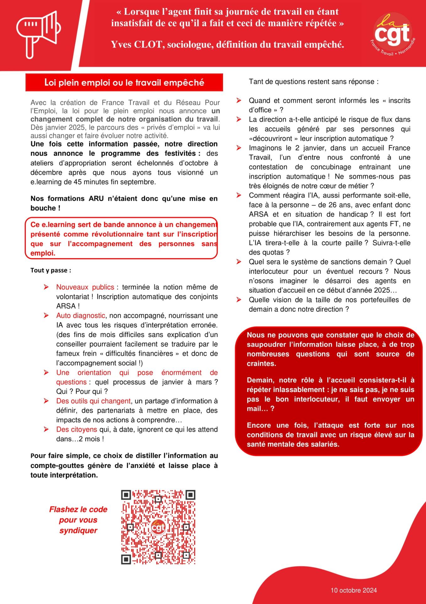 Travail empeche 1
